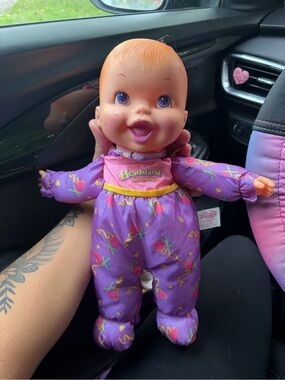 Toy Biz Headstand Surprise Purple Baby Doll
